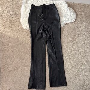 PrettyLittleThing Black Leather Pants